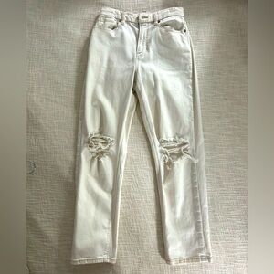 American Eagle distressed jeans (cream colored)
